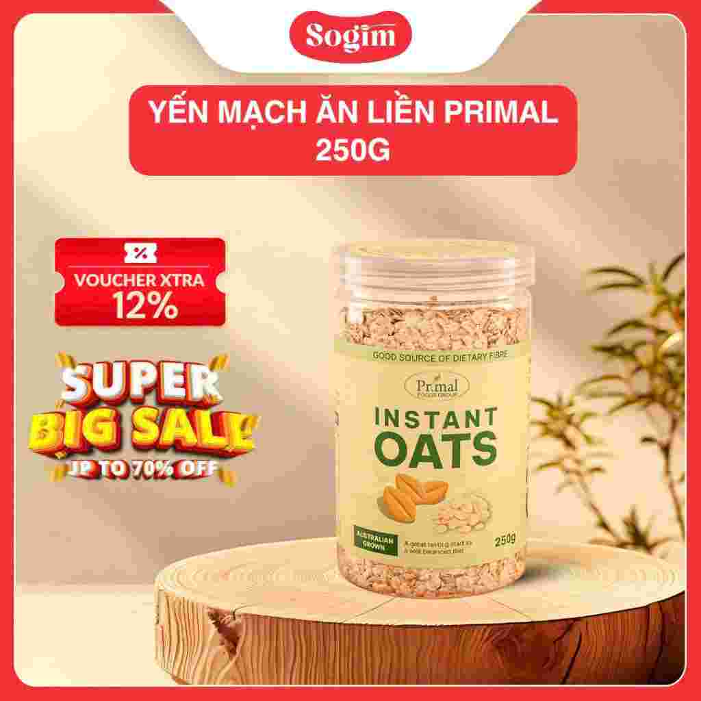 Yến mạch Úc PRIMAL (Rolled Oat Ăn Liền ) 250g/Hộp